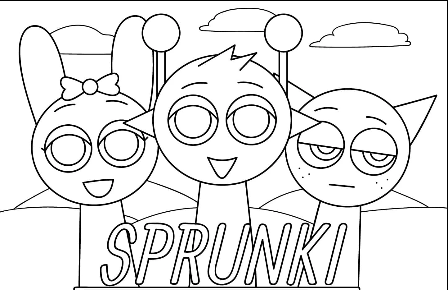 coloriage Sprunki educatif pour enfant