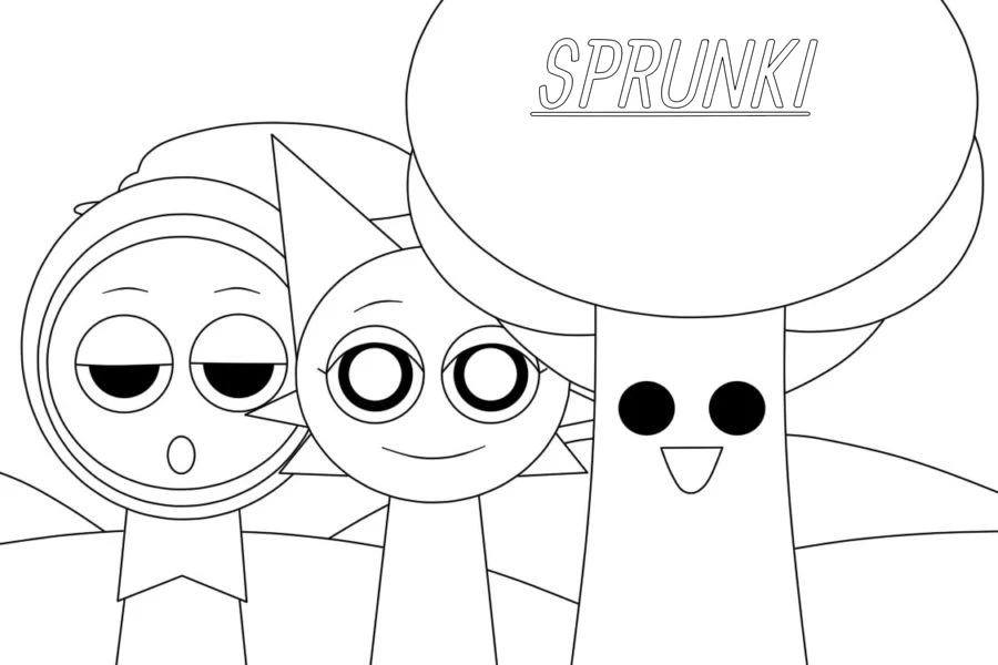 coloriage Sprunki pour enfant de à imprimer