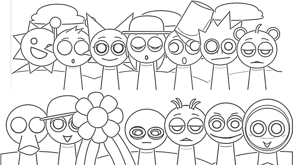 coloriage Sprunki pour enfant gratuit