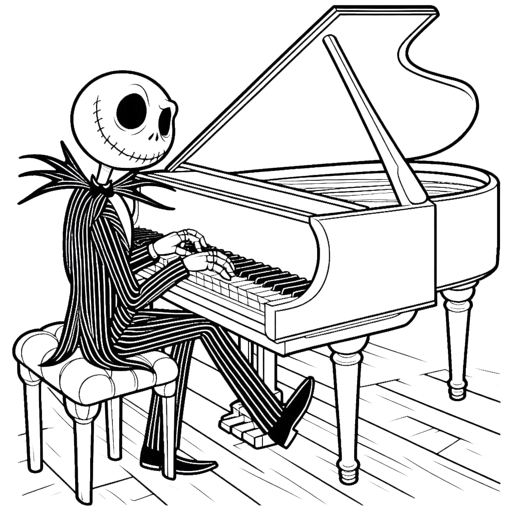 coloriage The Nightmare Before Christmas et decoupage a imprimer gratuit 1