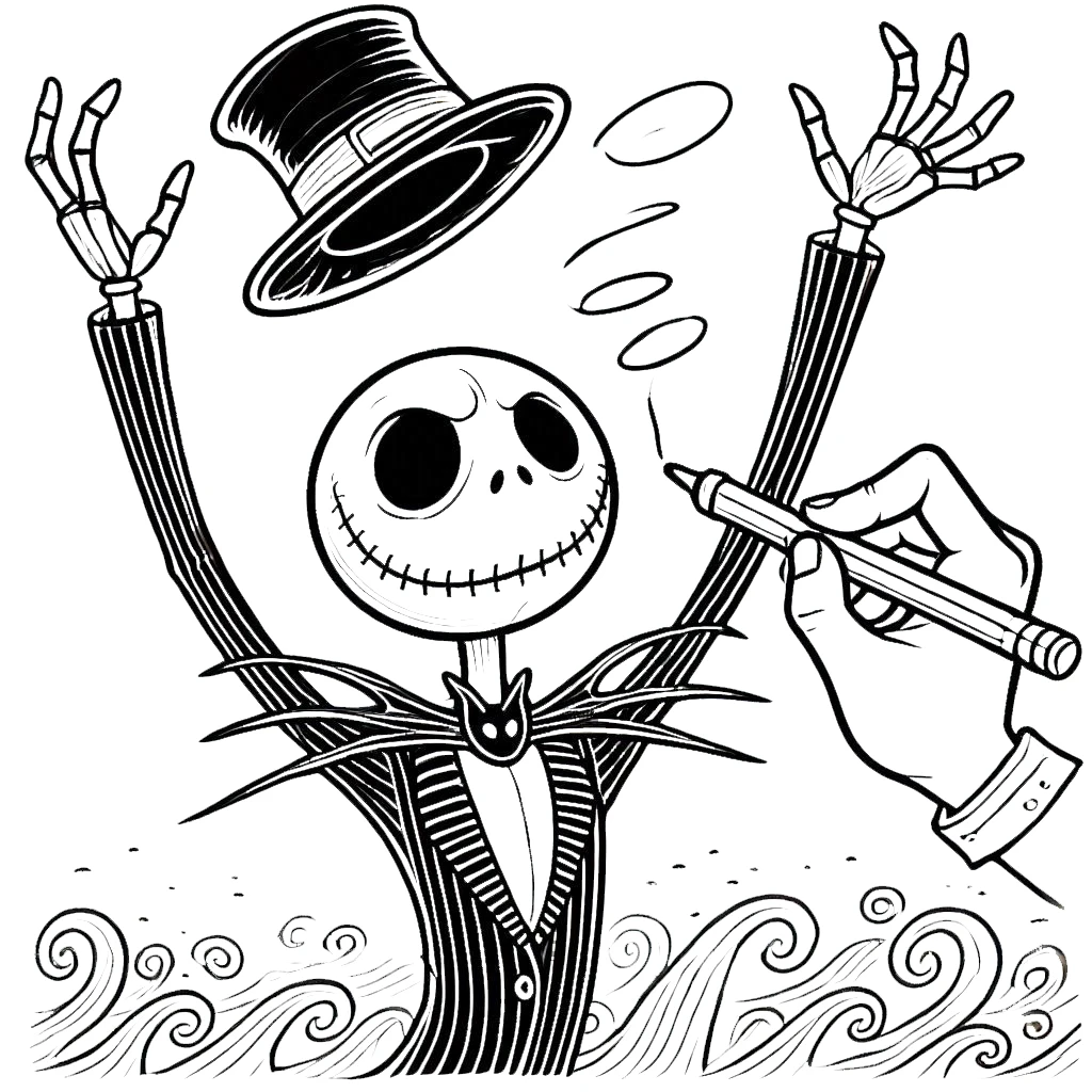 coloriage The Nightmare Before Christmas pour enfant de 7 ans