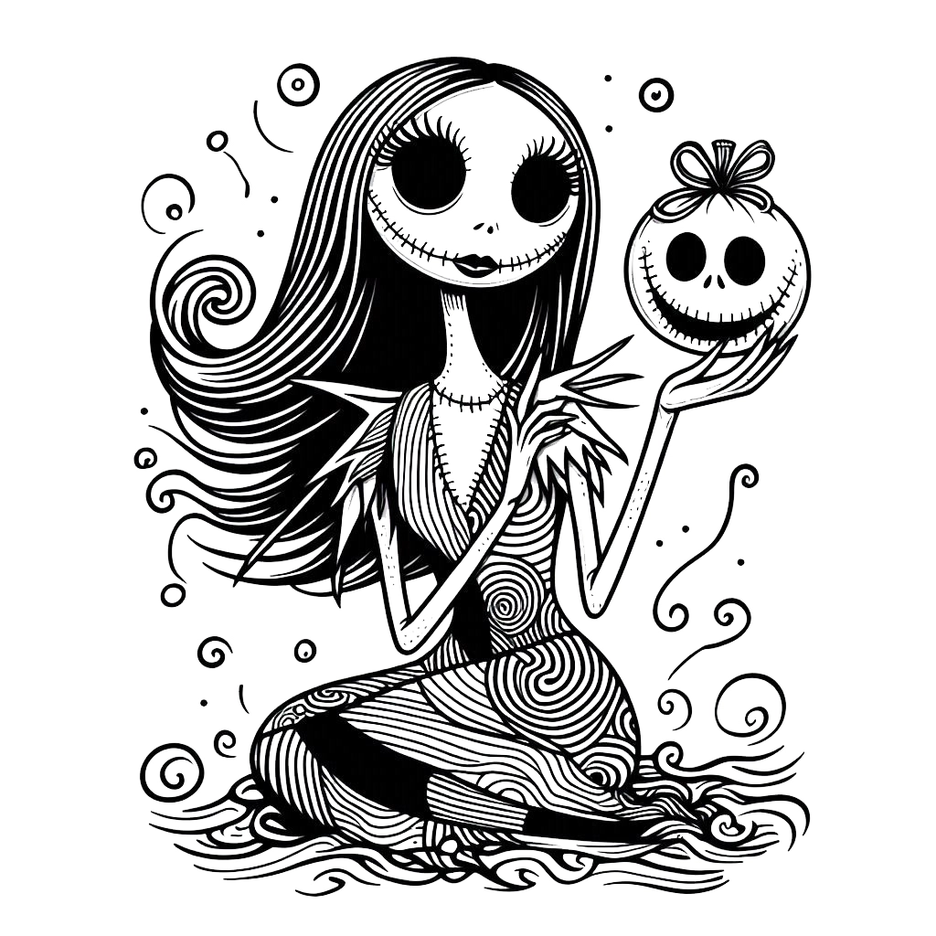 imprimer coloriage The Nightmare Before Christmas pour enfant 1