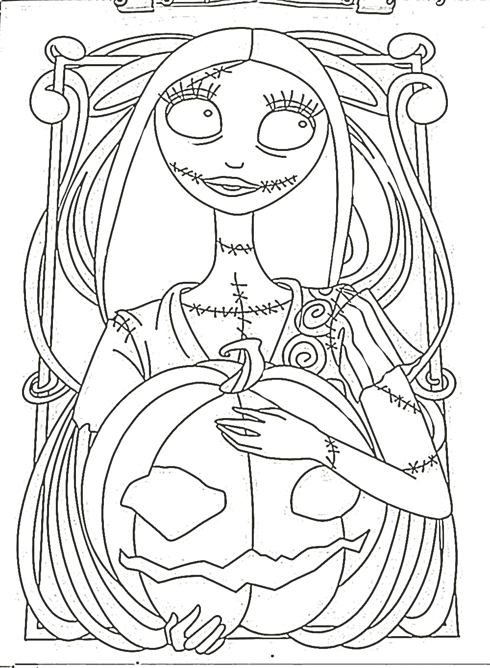 coloriage The Nightmare Before Christmas pour enfant de 6 ans