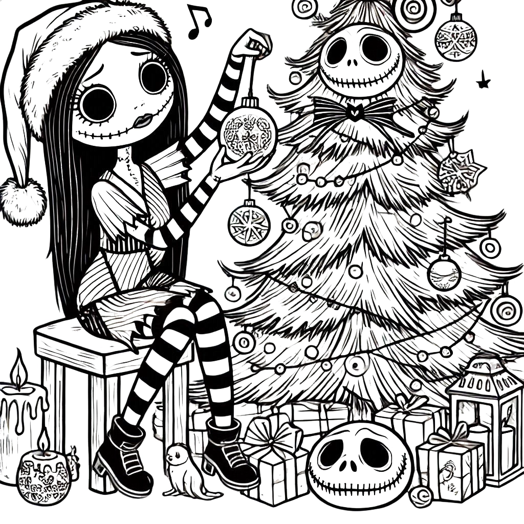 coloriage The Nightmare Before Christmas en ligne 1