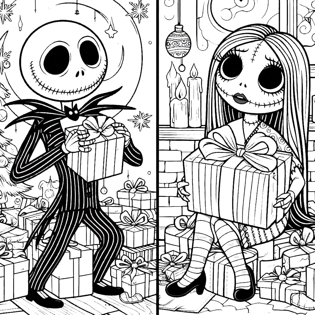 a imprimer coloriage The Nightmare Before Christmas gratuit