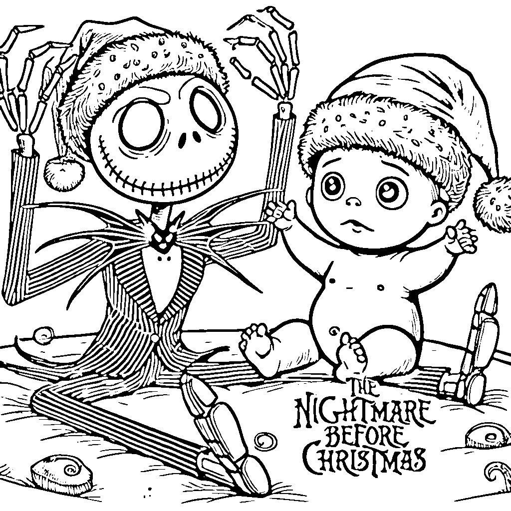 imprimer coloriage The Nightmare Before Christmas pour enfant