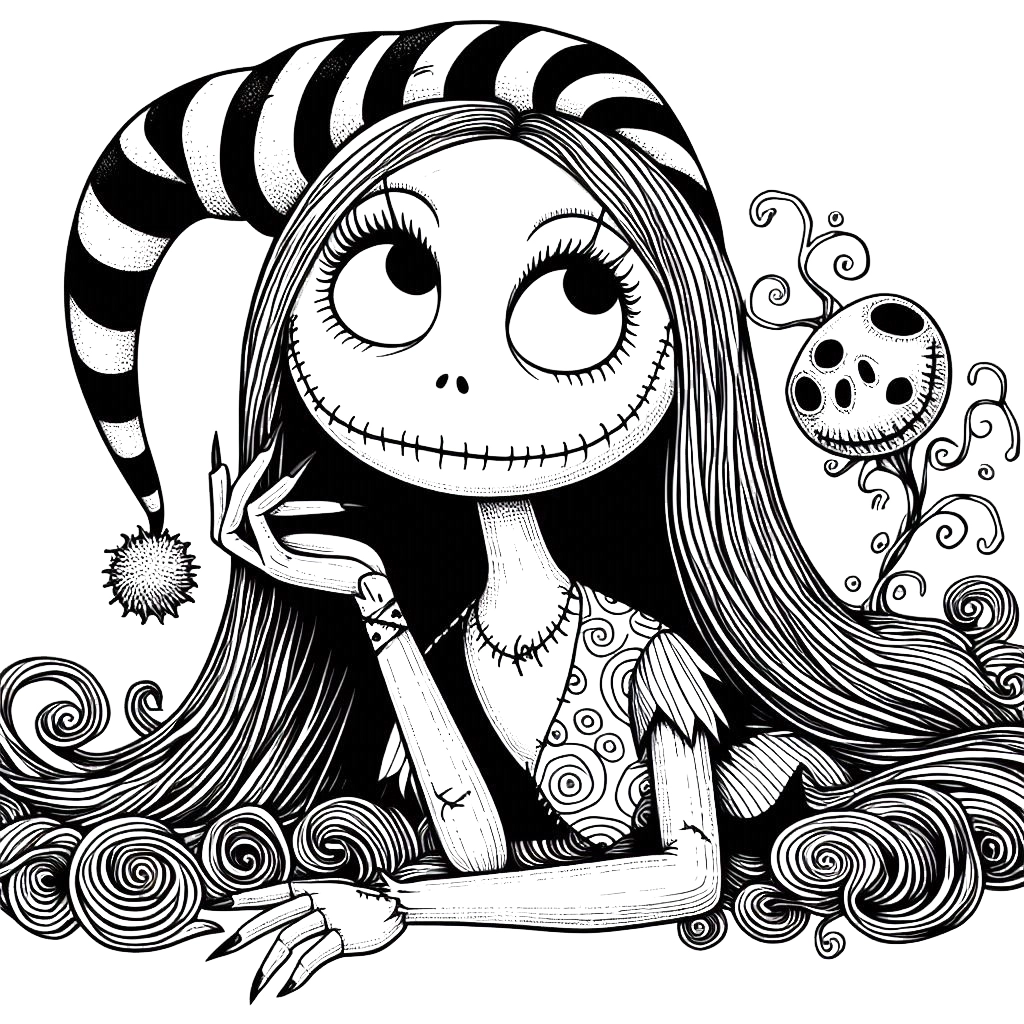 coloriage The Nightmare Before Christmas d'enfant a imprimer 1