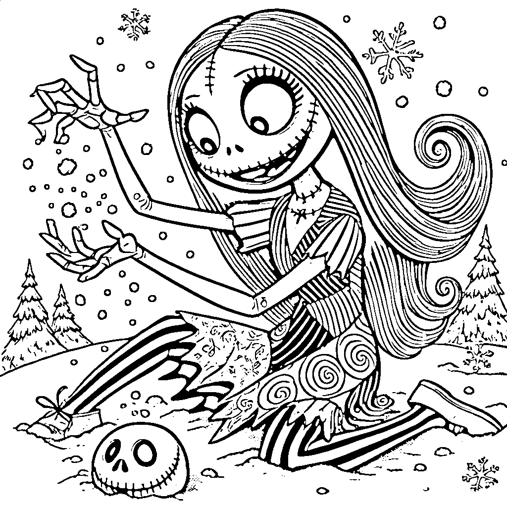 coloriage The Nightmare Before Christmas de pour enfants