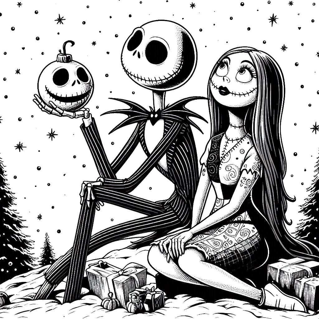 coloriage The Nightmare Before Christmas gratuit a imprimer