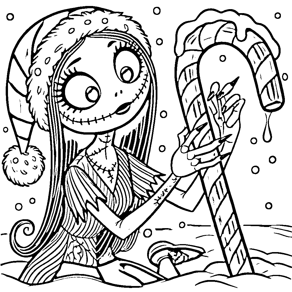 coloriage The Nightmare Before Christmas pour enfant a imprimer gratuit