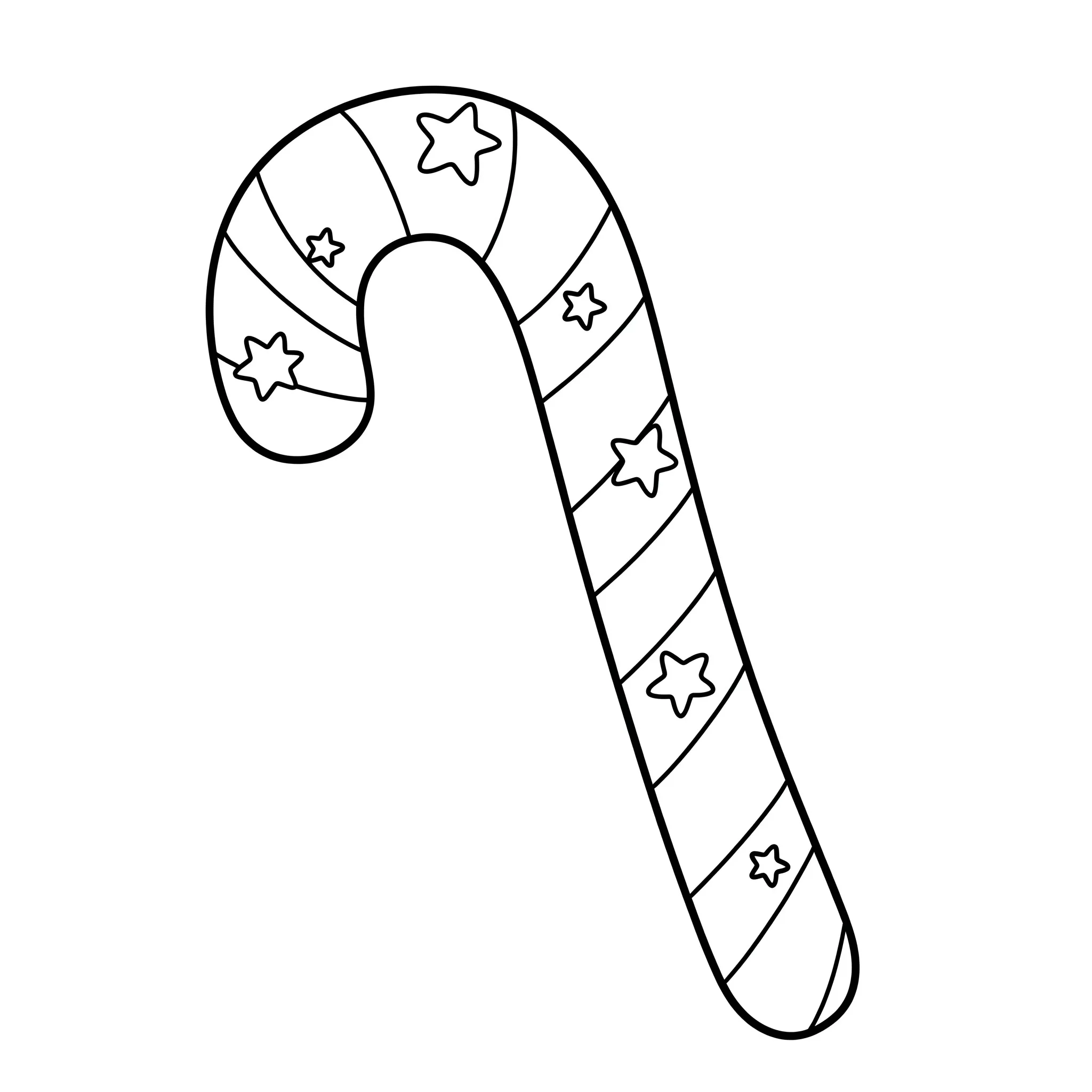 coloriage Un sucre d’orge avec des étoiles a telecharger