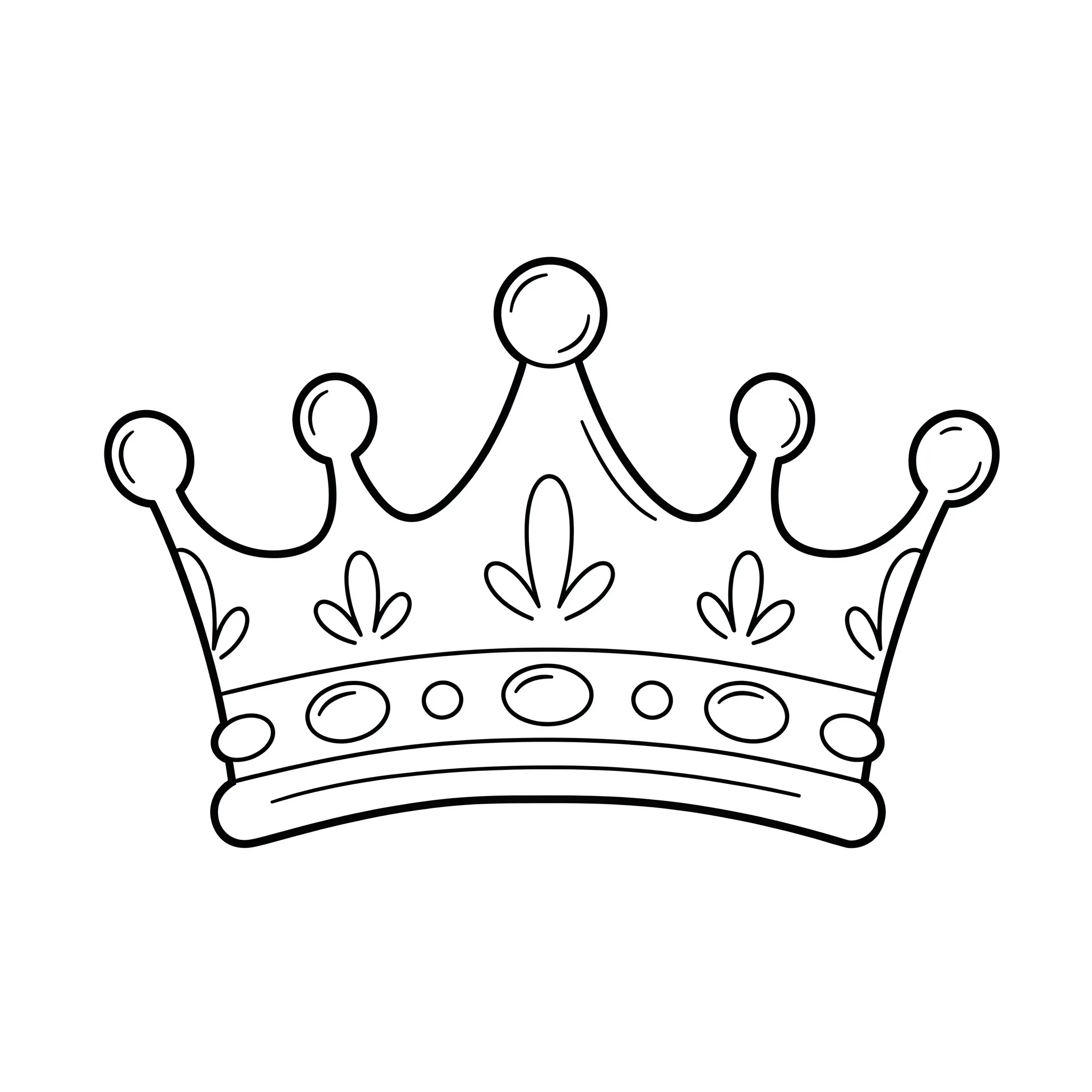 coloriage Une couronne royale décorée à imprimer pour enfant de 3 ans