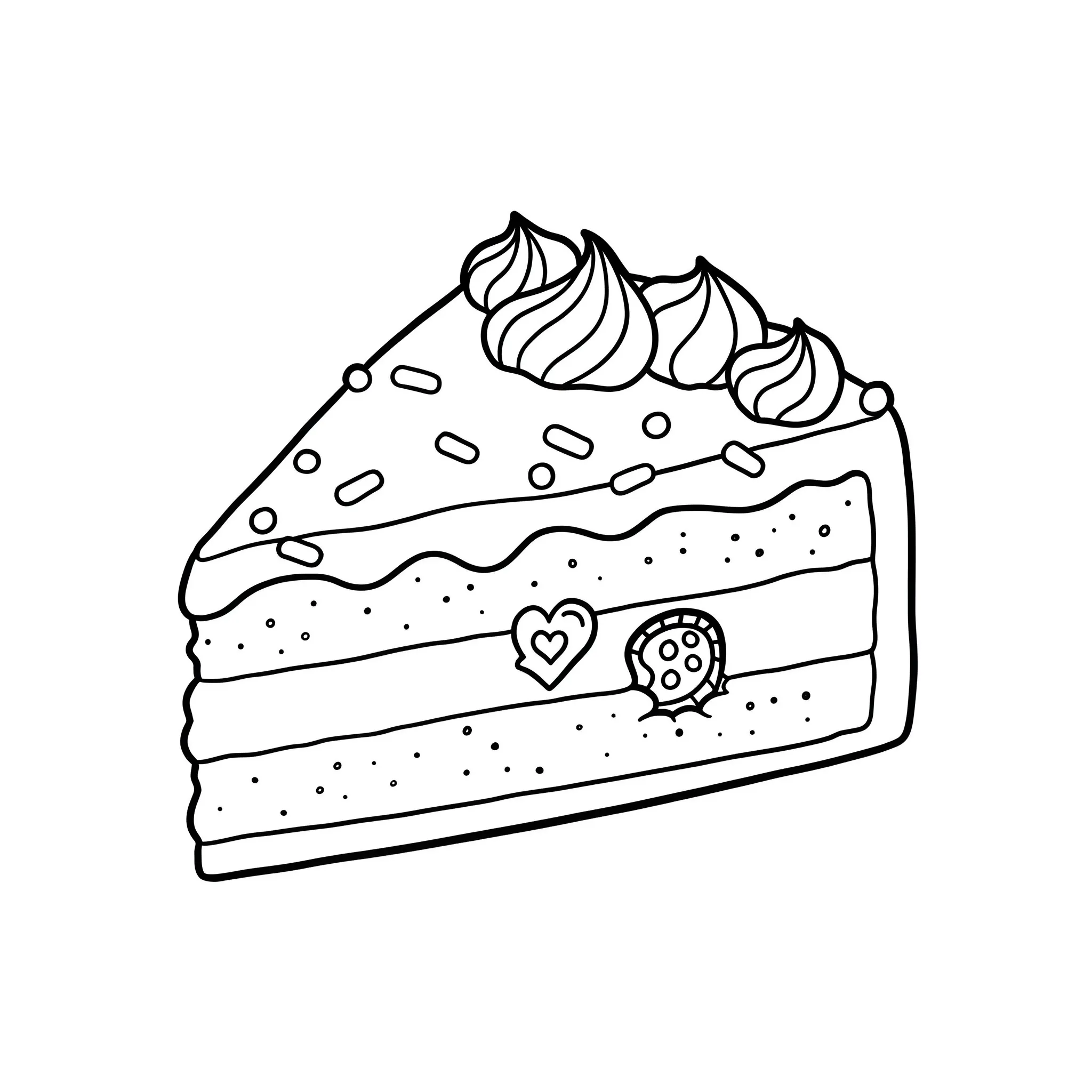 coloriage Une part de galette avec une fève cachée à imprimer gratuitement pdf