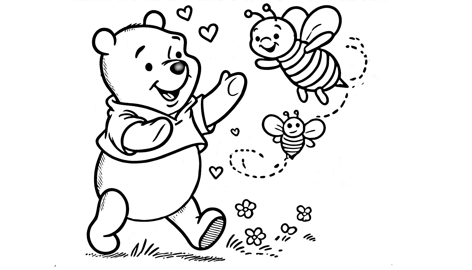 coloriage Winnie l’ourson pour enfant de 8 ans