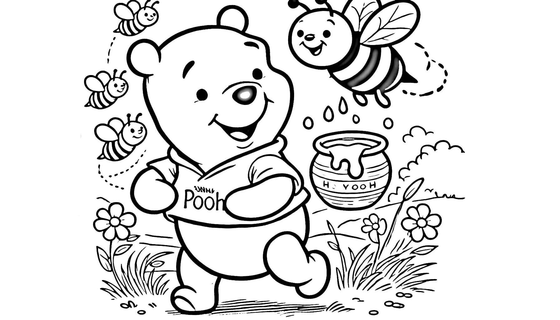 coloriage Winnie l’ourson pour enfant