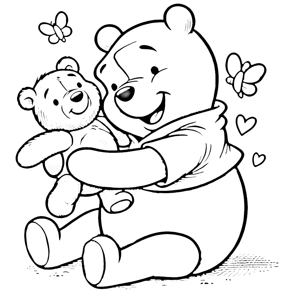 coloriage Winnie l’ourson a colorier en ligne