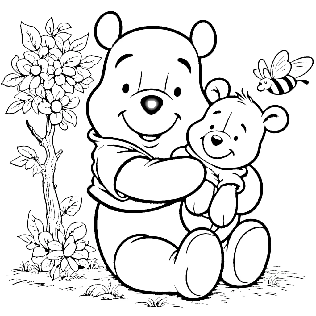 coloriage Winnie l’ourson pour enfants à imprimer