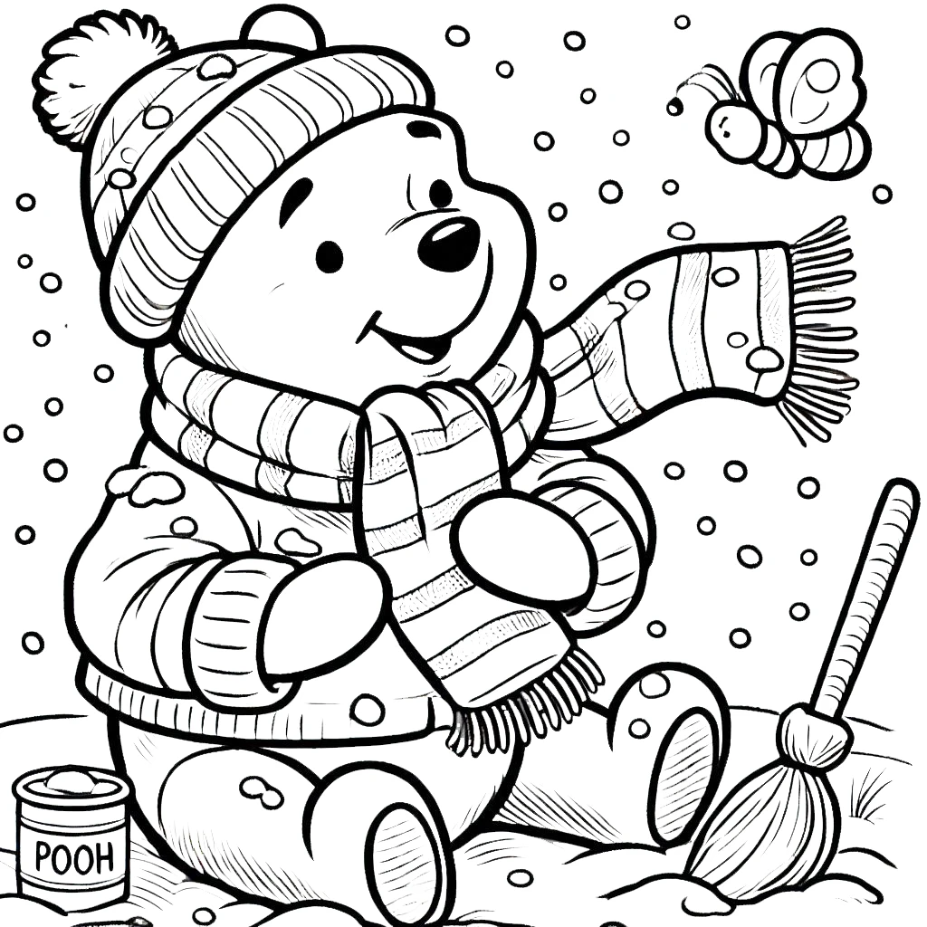 coloriage Winnie l’ourson à imprimer a4