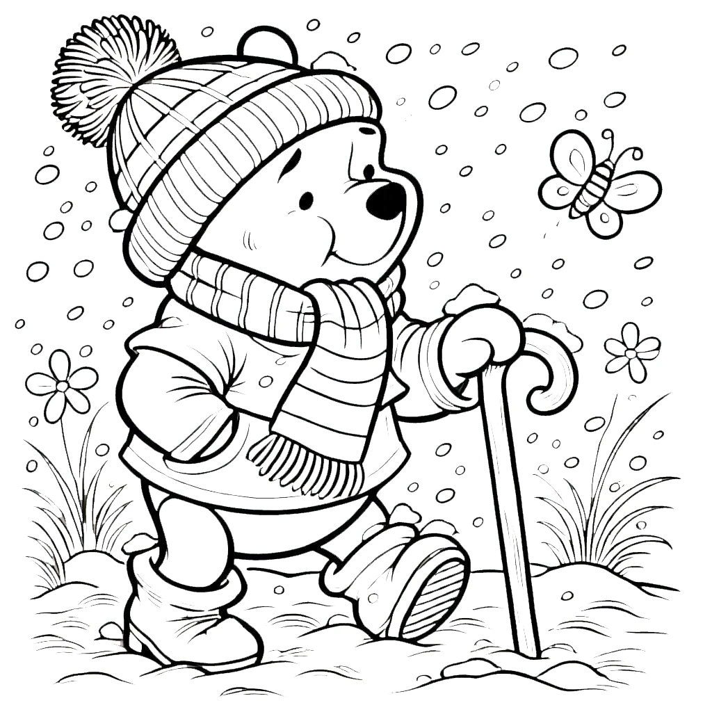 coloriage Winnie l’ourson pour enfants a imprimer