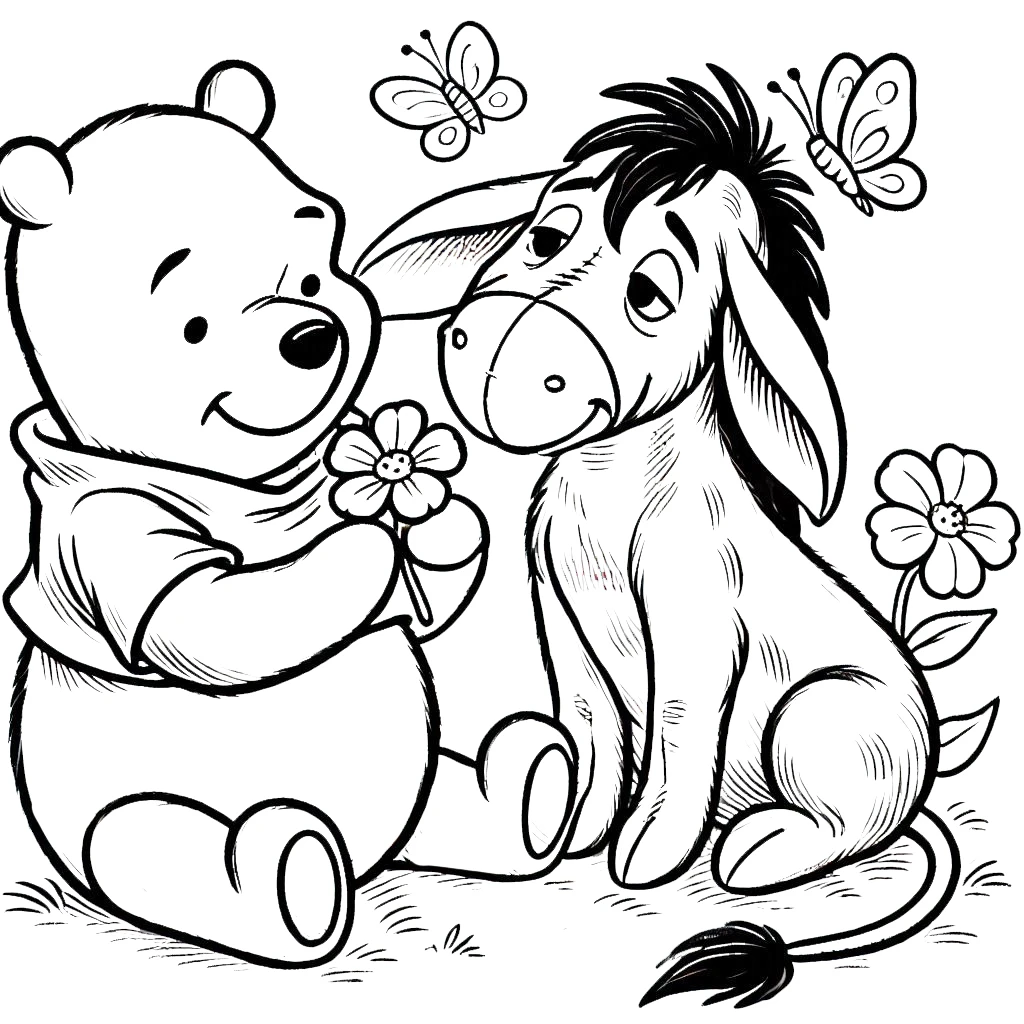 coloriage Winnie l’ourson pour enfants a imprimer gratuit