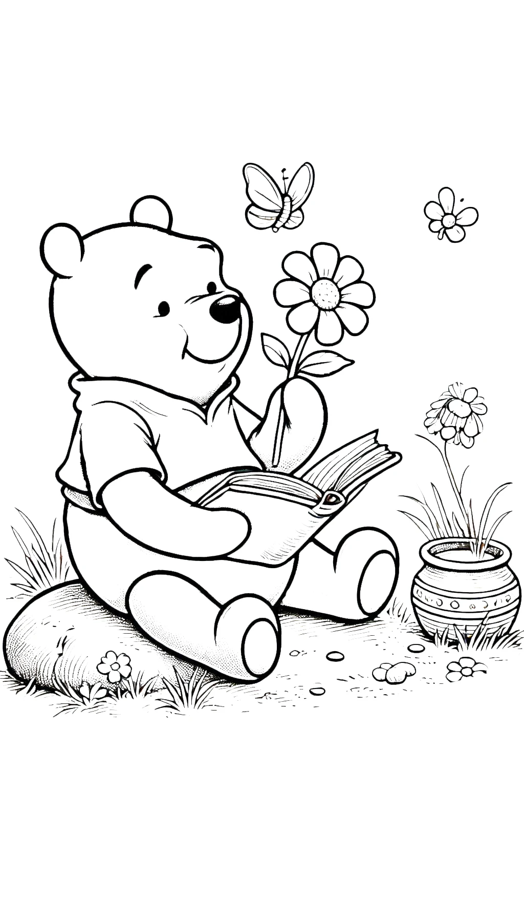 coloriage Winnie l’ourson a imprimer gratuitement