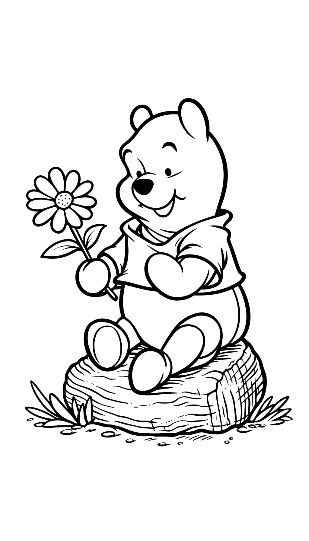 coloriage Winnie l’ourson d'enfant a imprimer