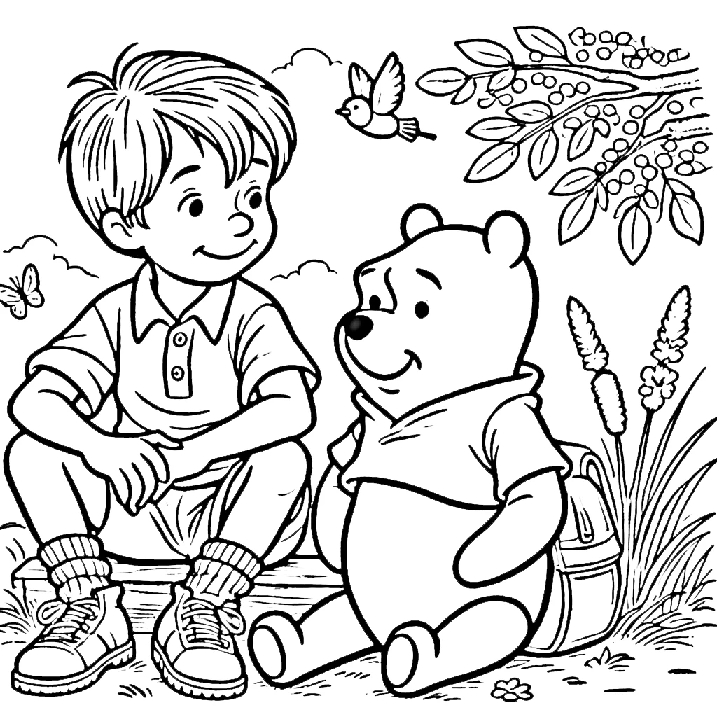 coloriage Winnie l’ourson à imprimer gratuitement pdf