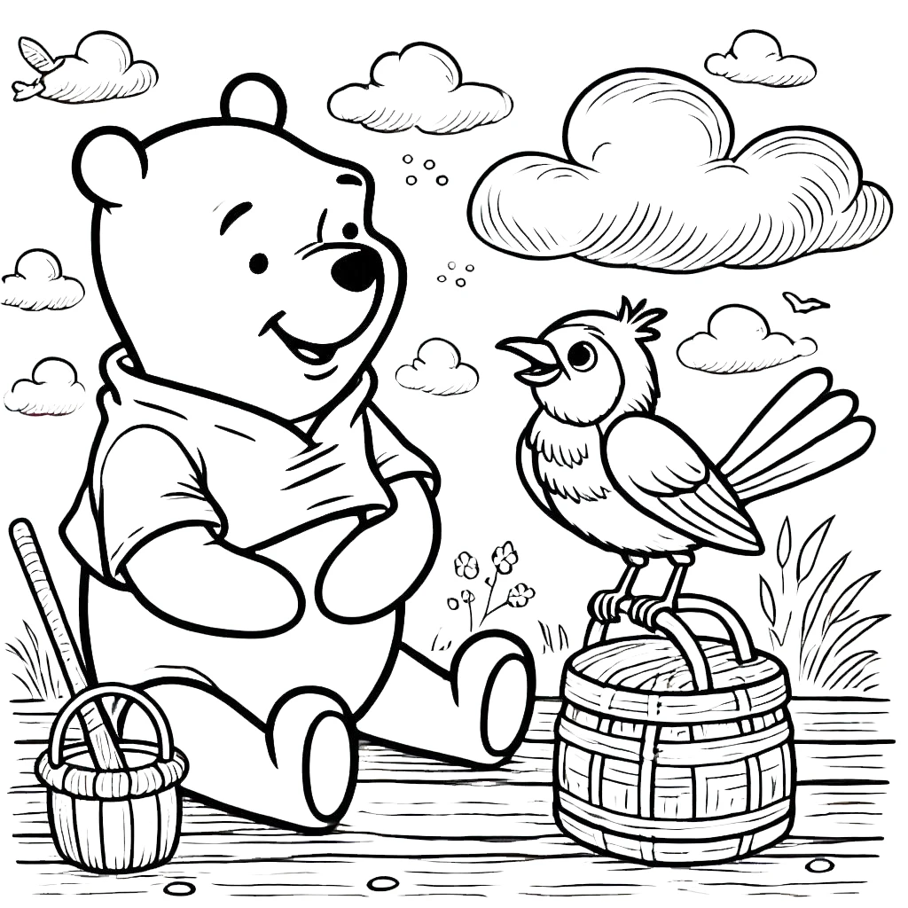 coloriage Winnie l’ourson à imprimer gratuit