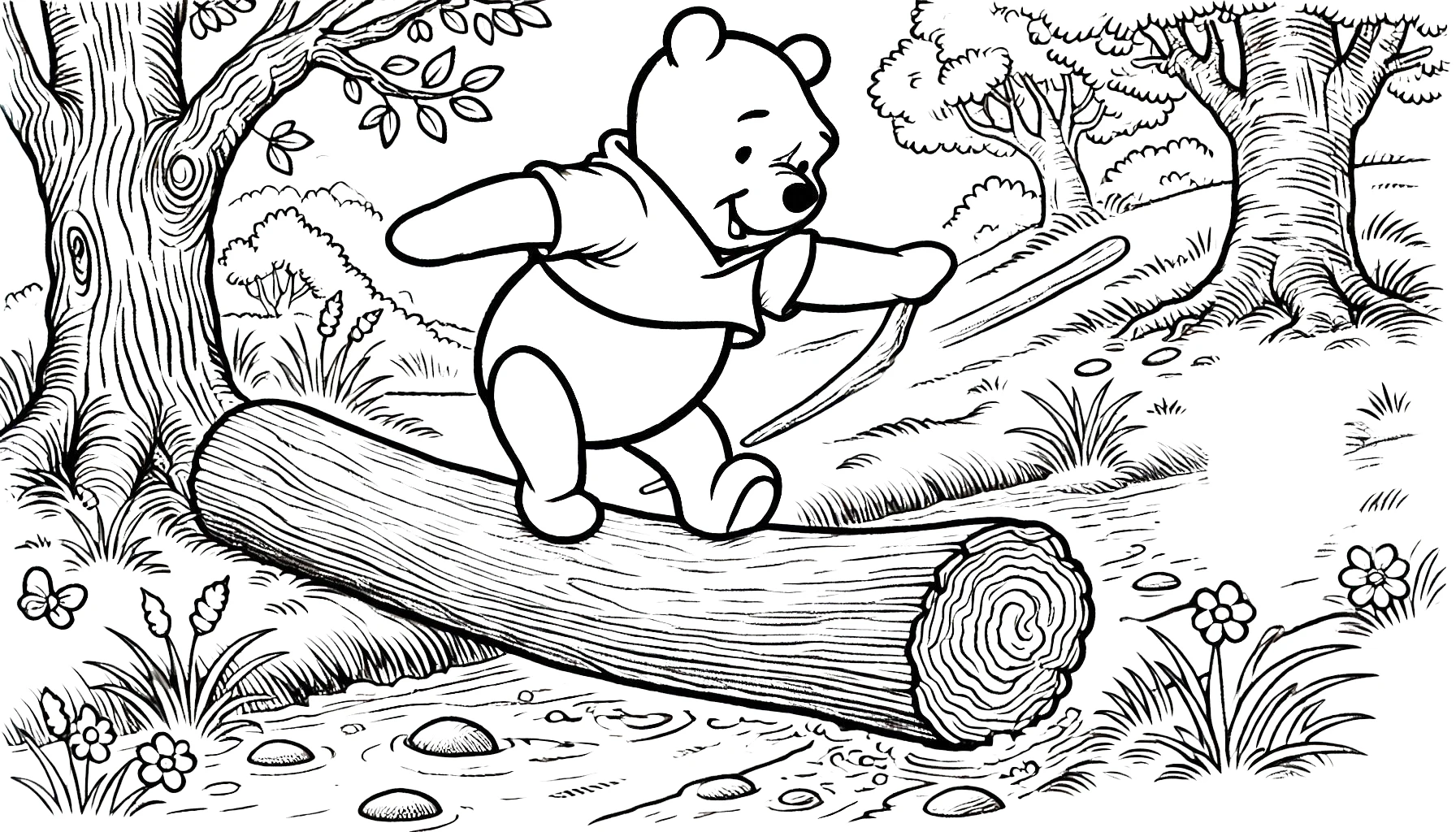 coloriage Winnie l’ourson a dessiner et imprimer 1