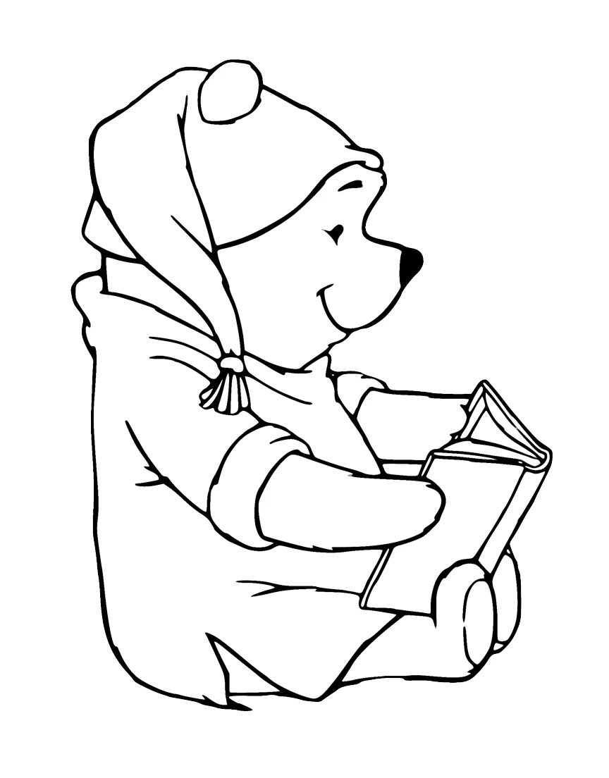 coloriage Winnie l’ourson educatif pour enfant 2