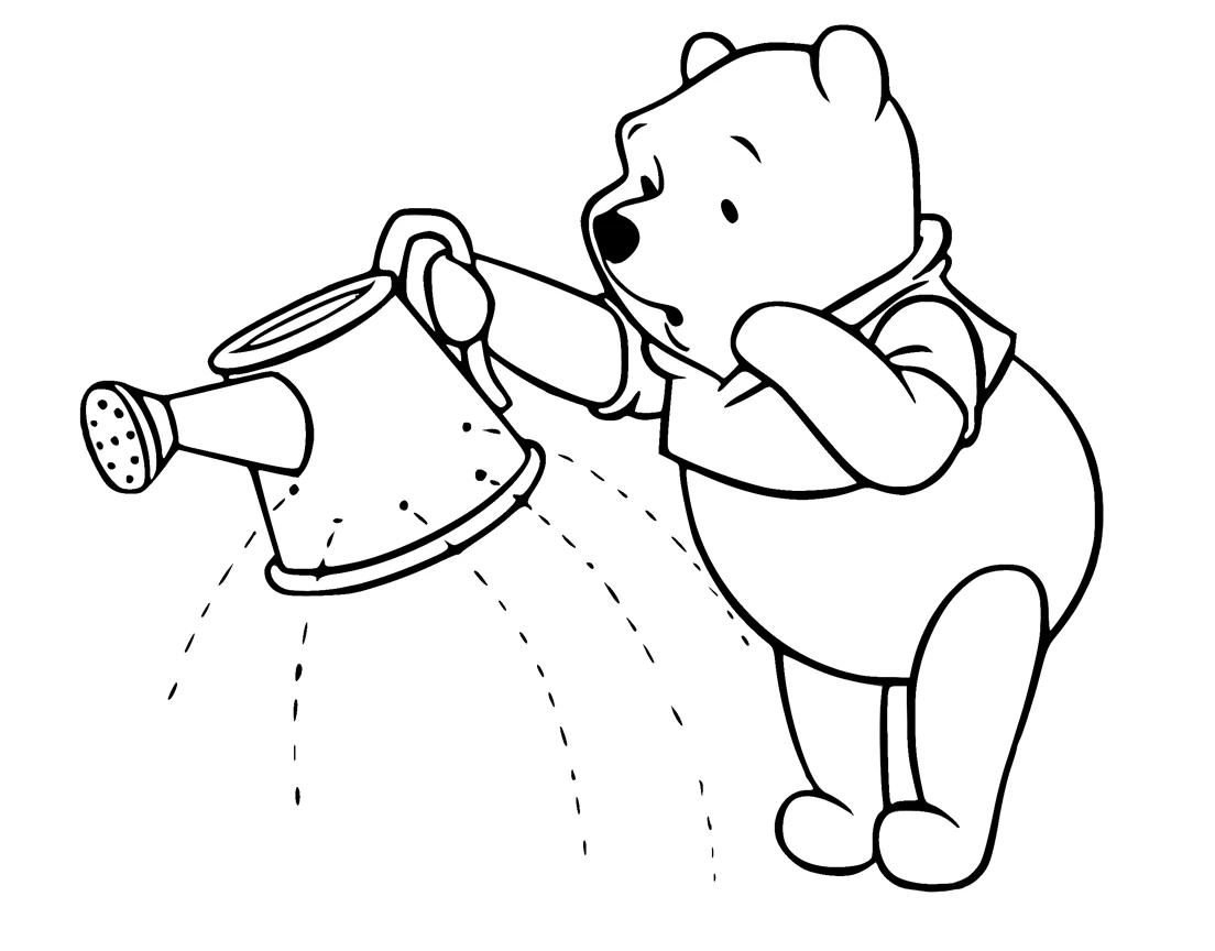 coloriage Winnie l’ourson et apprentissage