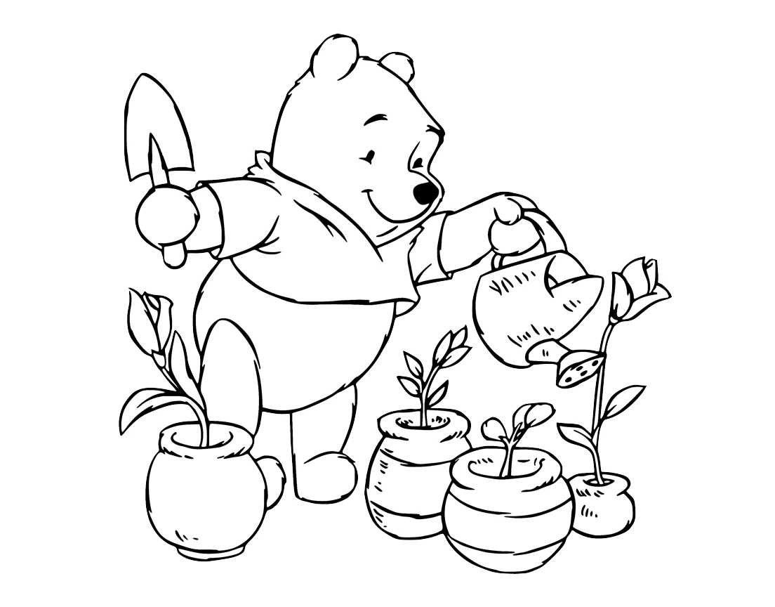 coloriage Winnie l’ourson a dessiner en ligne