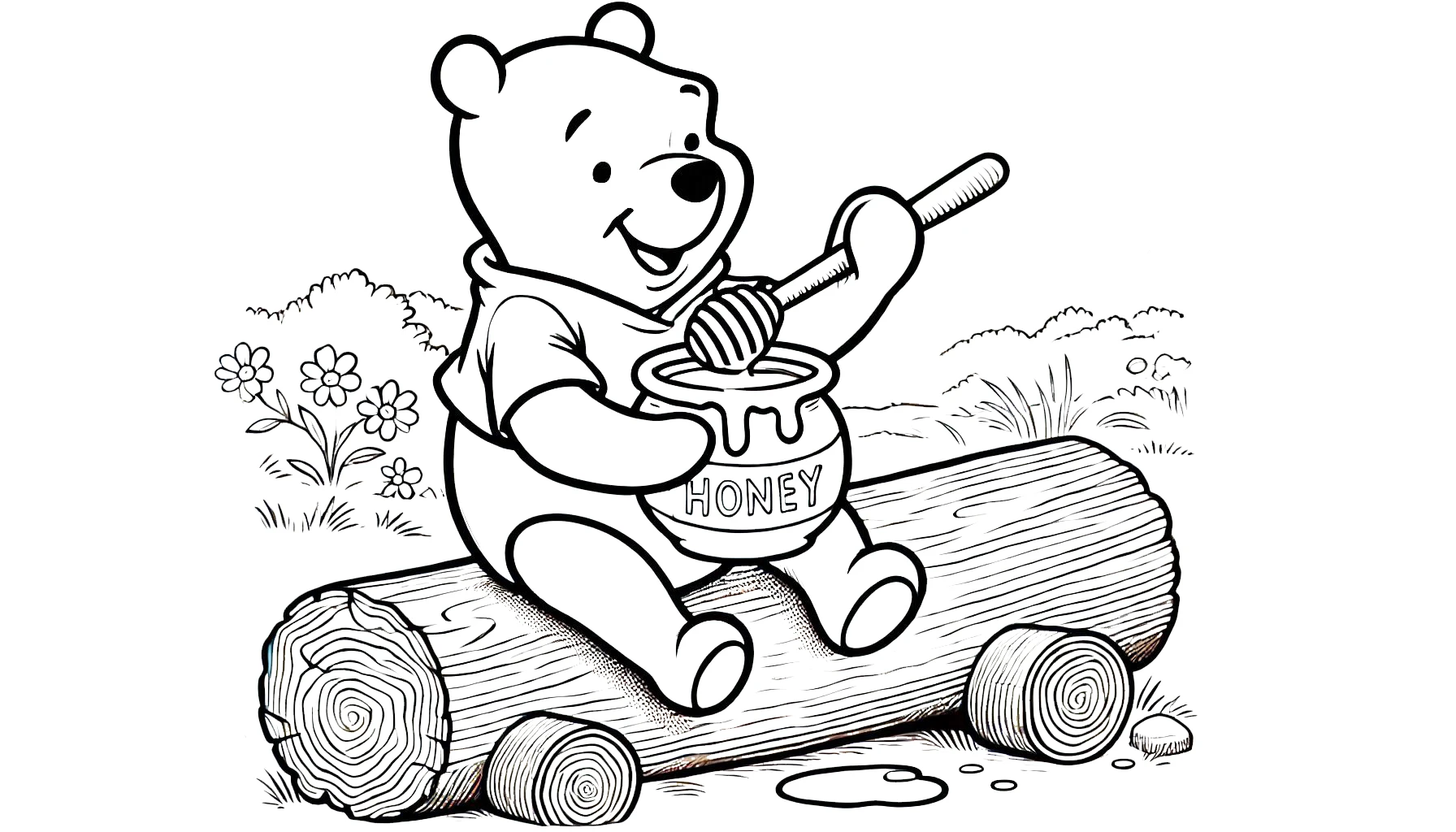 coloriage Winnie l’ourson et dessin a imprimer