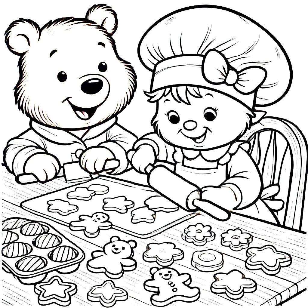 coloriage Winnie l’ourson Noël à imprimer pdf gratuit 1