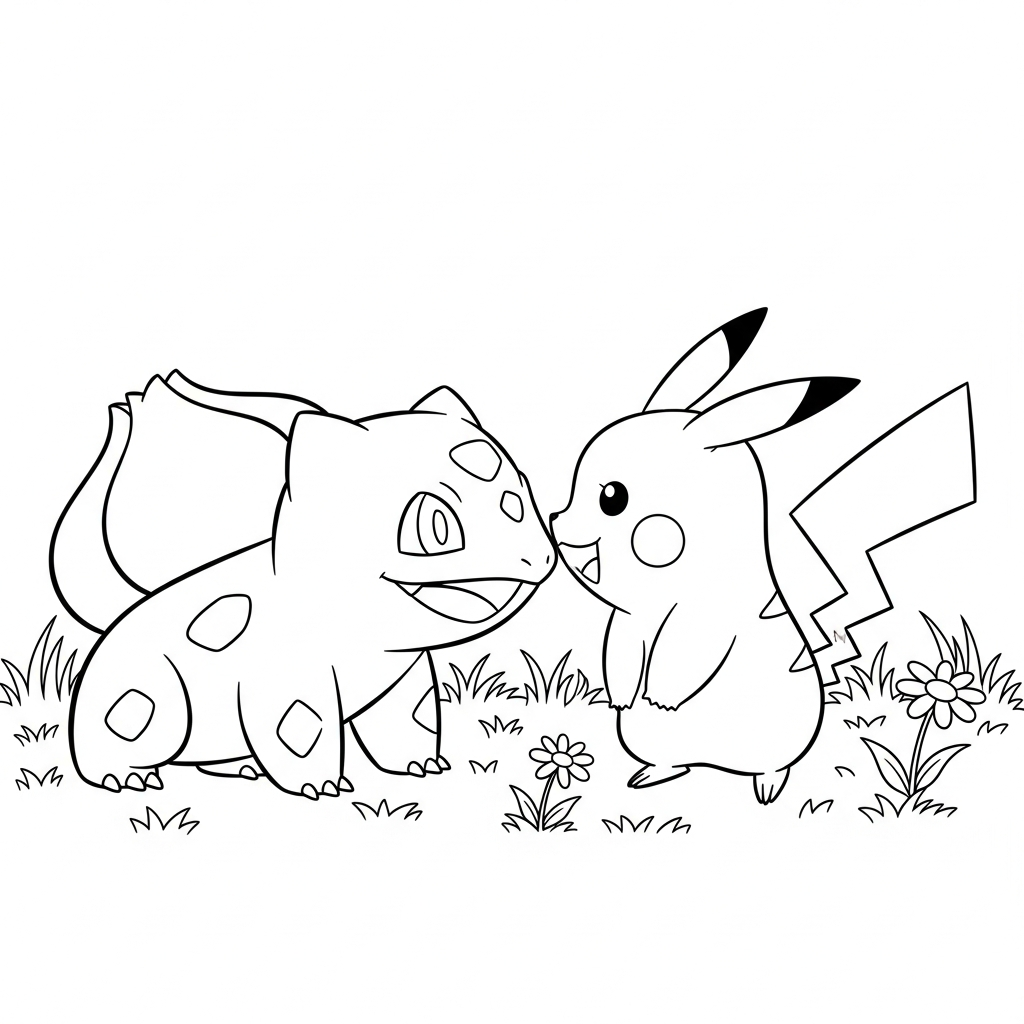 image de coloriage Bulbizarre updated pour enfant