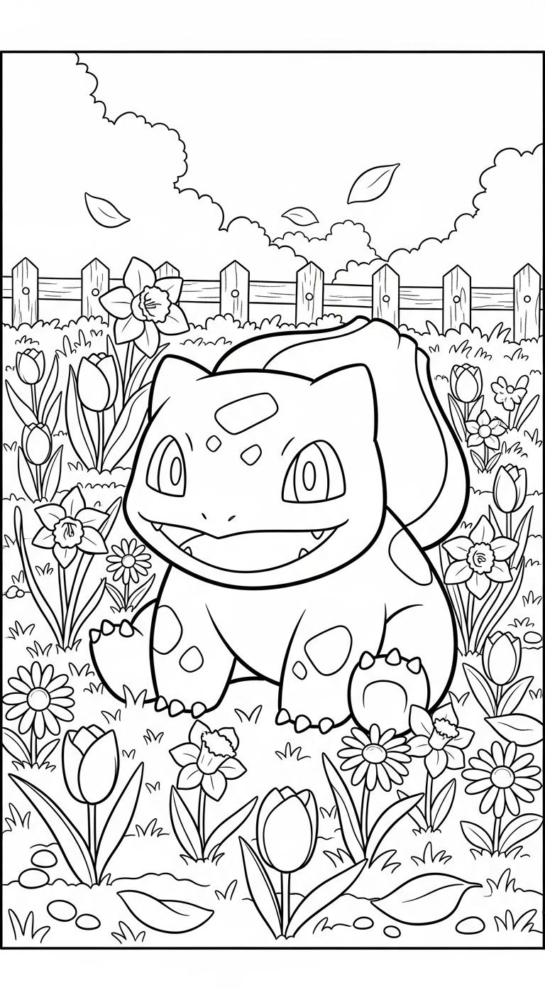 télécharger coloriage Bulbizarre updated gratuit