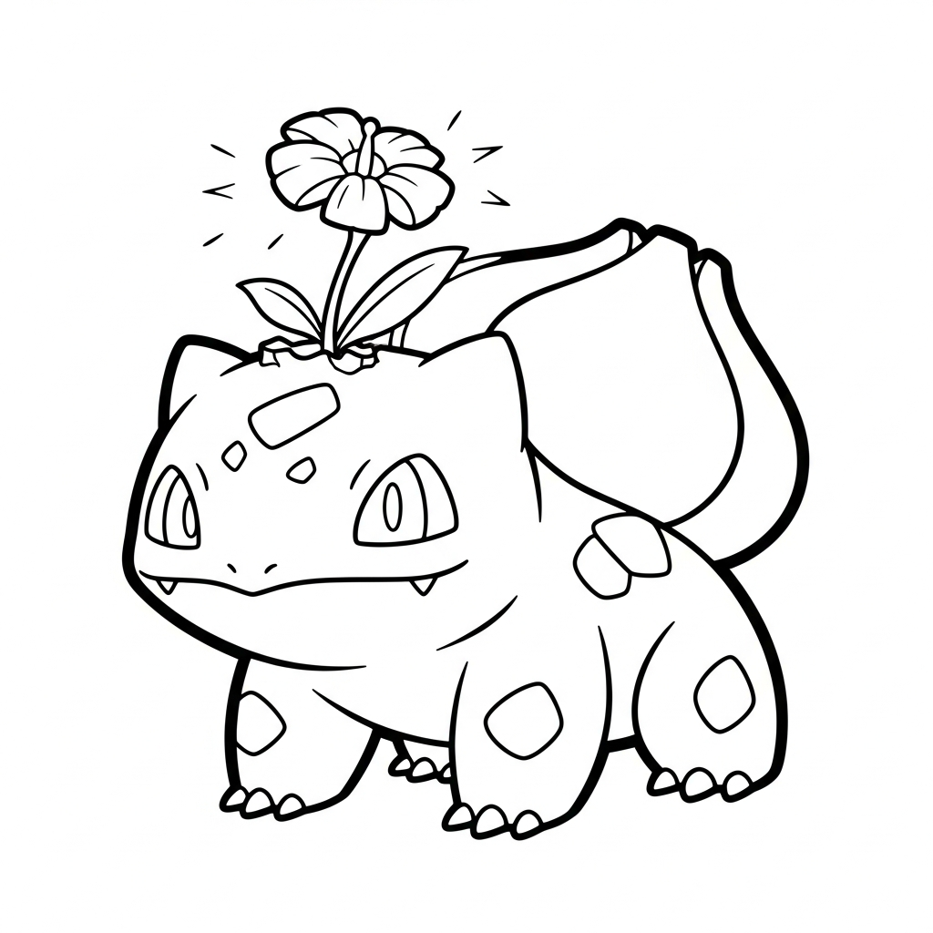 coloriage Bulbizarre updated à imprimer kawaii