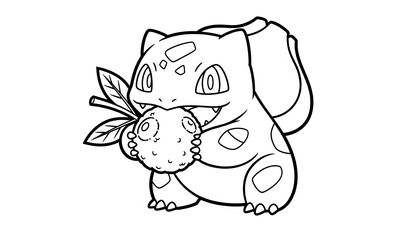 coloriage Bulbizarre updated pour enfants à télécharger