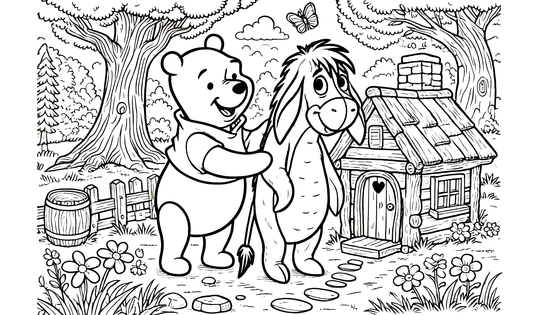 télécharger coloriage Winnie l’ourson gratuit