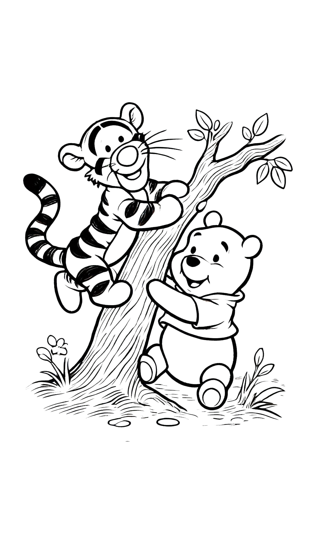 coloriage Winnie l’ourson et decoupage a imprimer gratuit