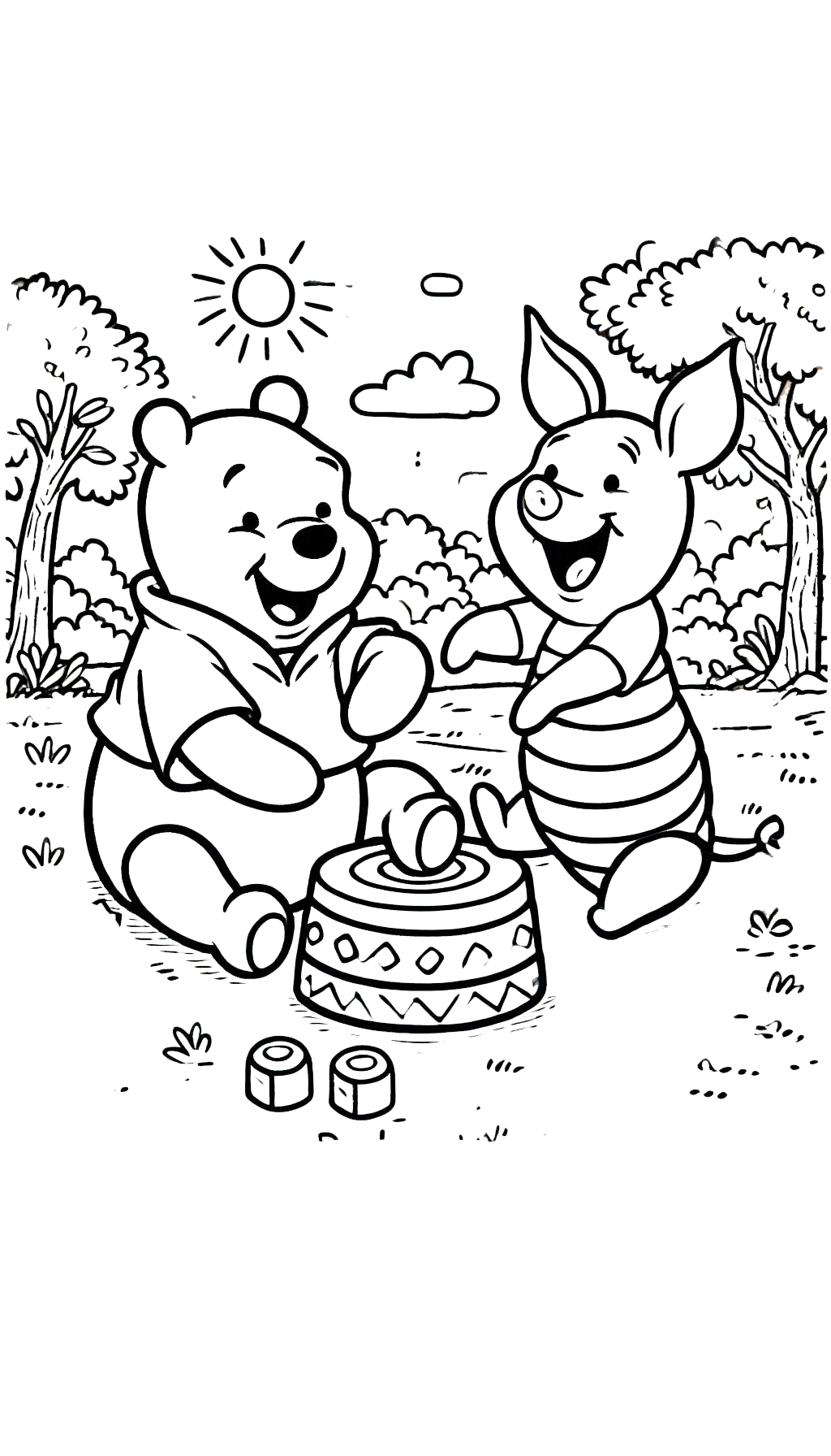 imprimer coloriage Winnie l’ourson gratuit