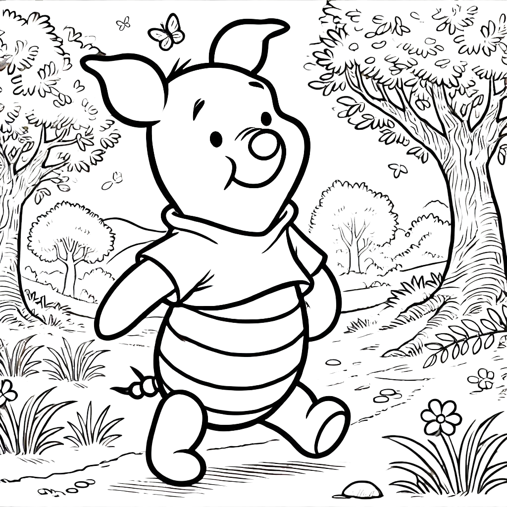 télécharger coloriage Winnie l’ourson gratuit 1