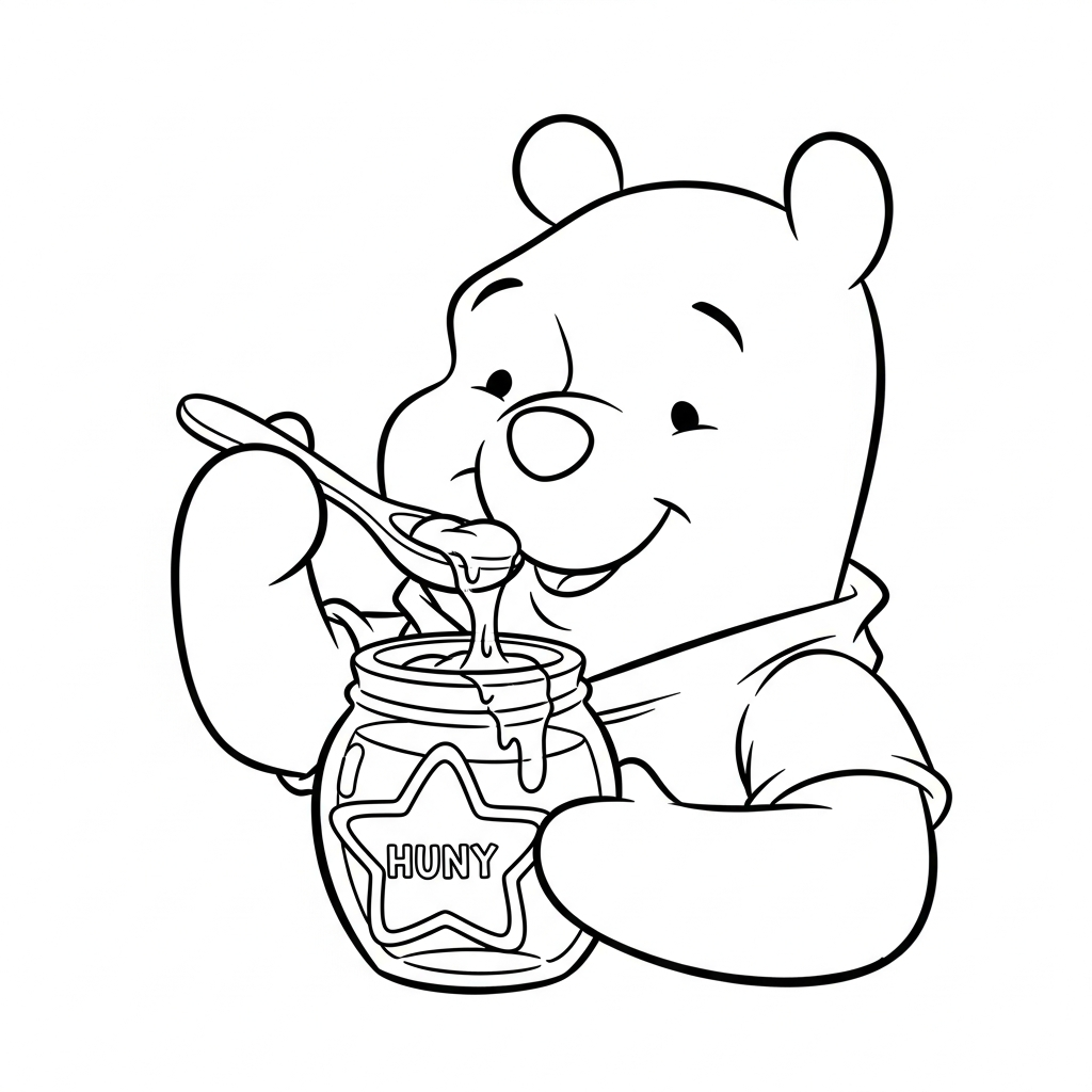 coloriage Winnie l’ourson Noël updated à imprimer pour enfant de 7 ans