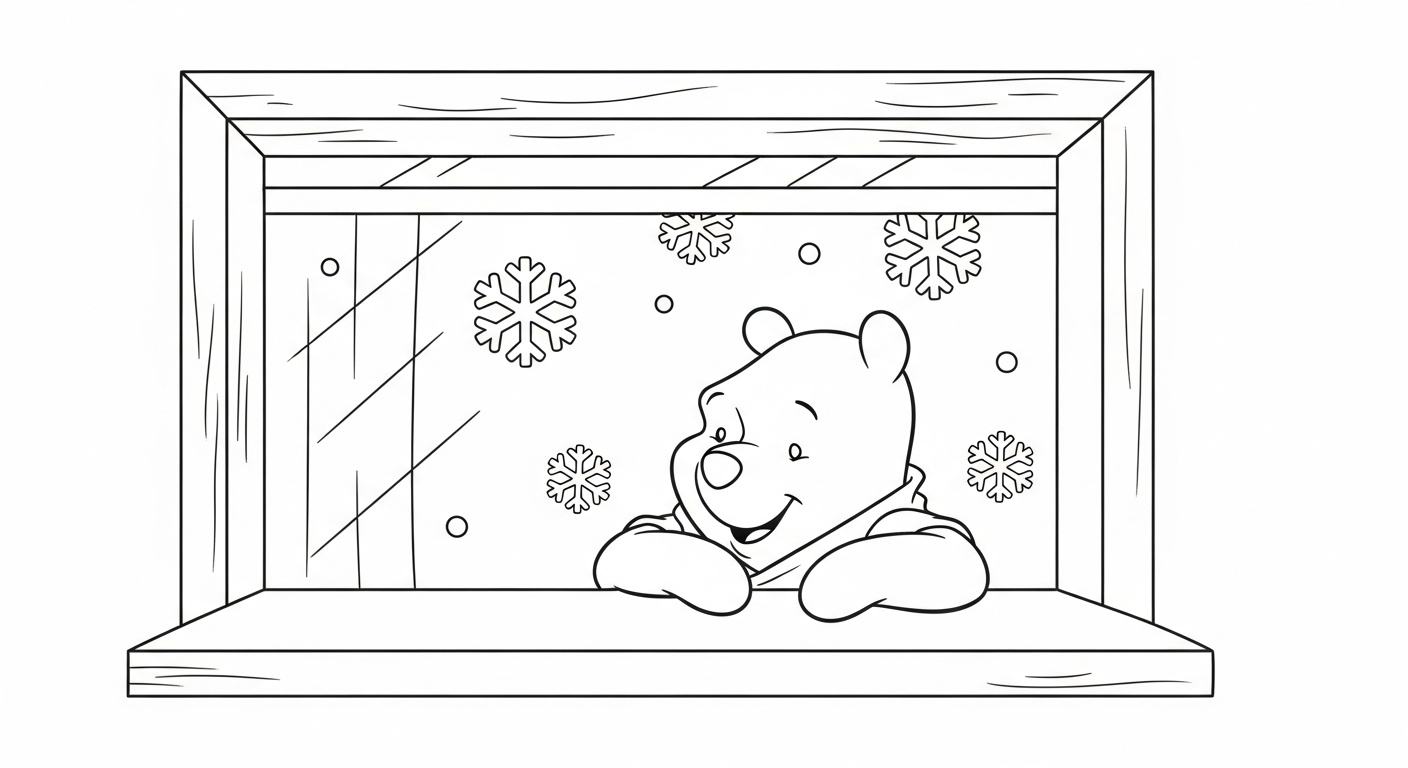 coloriage Winnie l’ourson Noël updated de pour enfants 1