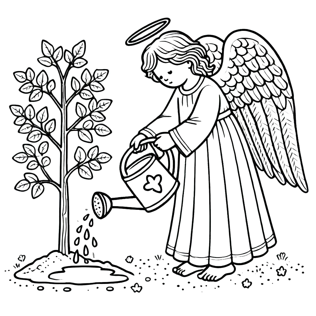 coloriage Ange à imprimer pdf