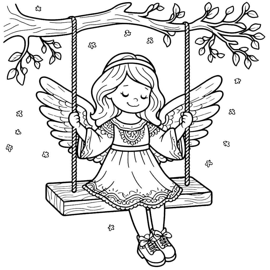 coloriage Ange en ligne pour enfant 2