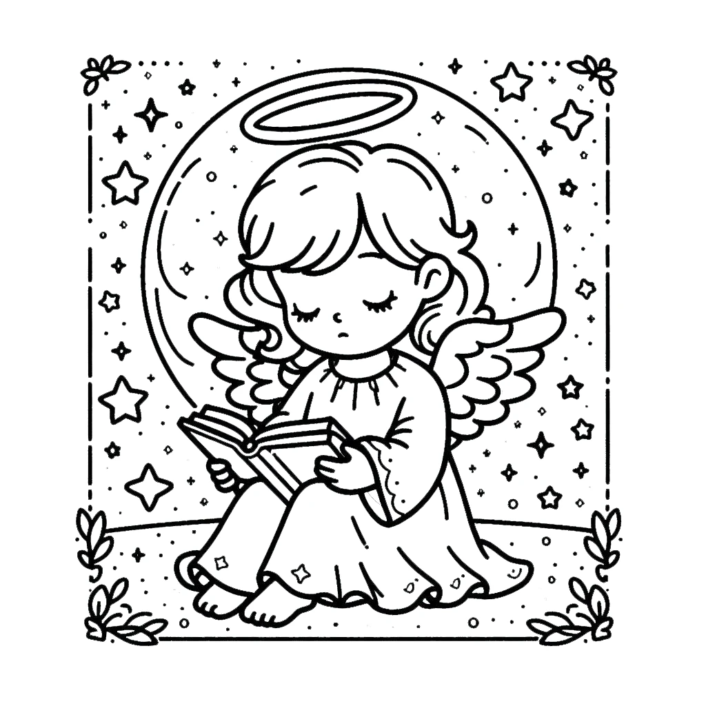 a imprimer coloriage Ange gratuit