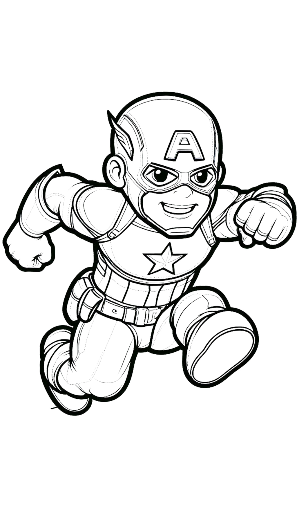 coloriage Captain American en ligne pour enfant 2