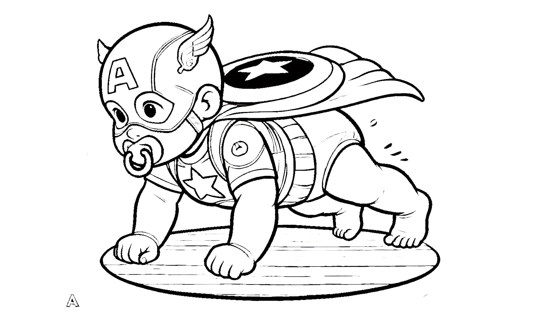 coloriage Captain American en ligne pour enfant 1