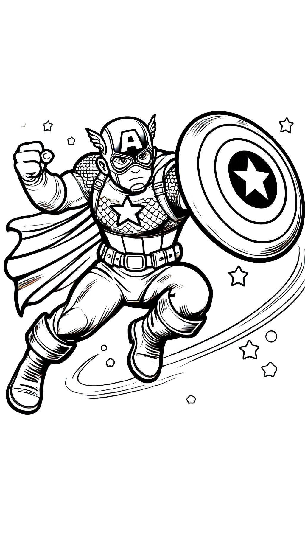 coloriage Captain American gratuit a imprimer